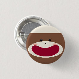 Sock Monkey Smile (Junge) Button