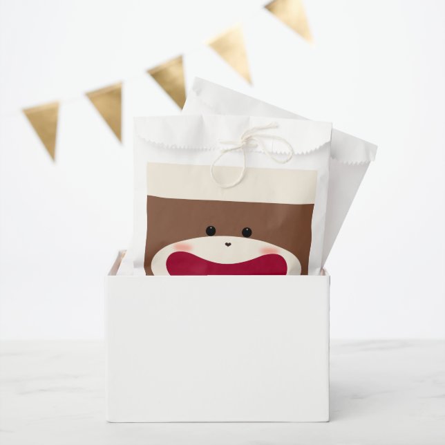 Sock Monkey Smile (Junge) Geschenktütchen (Party)