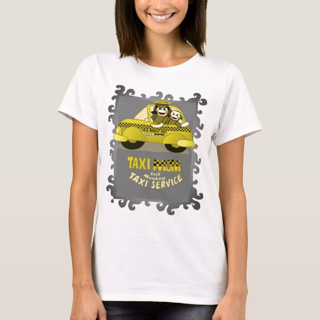 Sock Monkey Taxi Mama T - Shirt (Vorderseite)