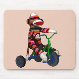 Sock Monkey Tricycle Mousepad