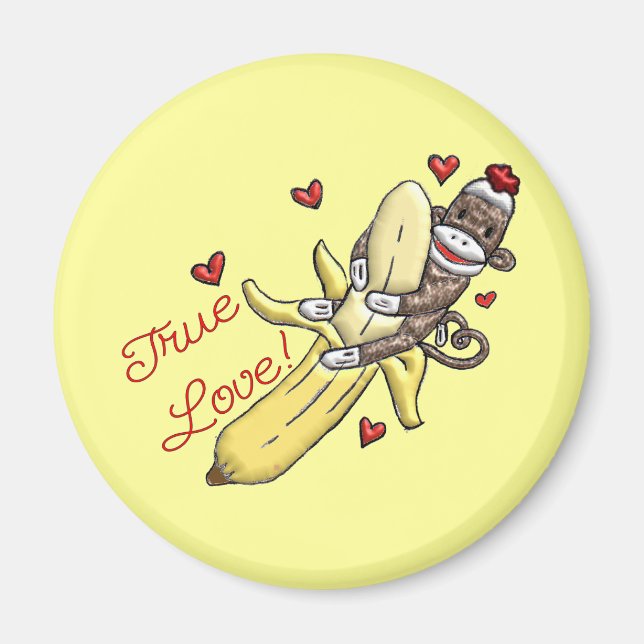 Sock Monkey Valentine Merchandise Magnet (Vorne)