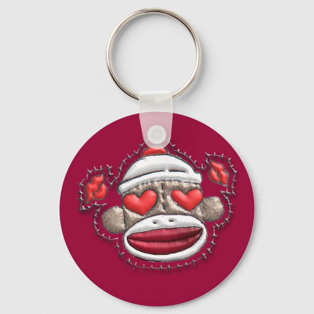 Sock Monkey Valentine Merchandise Schlüsselanhänger (Vorderseite)