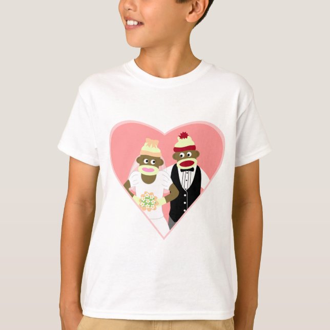 Sock Monkey Wedding T-Shirt (Vorderseite)