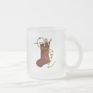 Sock Monkey Weihnachts-Tasse Mattglastasse