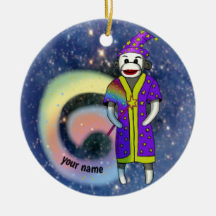 Sock Monkey Zauberer Ornamente