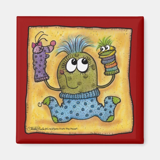 Sock Puppet Fun Magnet (Vorne)