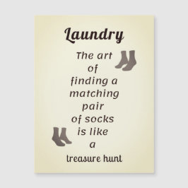 Sock Searching Delight Wäsche Day Magnetkarte