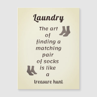 Sock Searching Delight Wäsche Day Magnetkarte