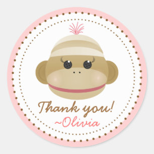 Sock Silly Monkey Girl Stickers Favonalized
