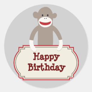 Sock Singe Joyeux Stickers Anniversaire