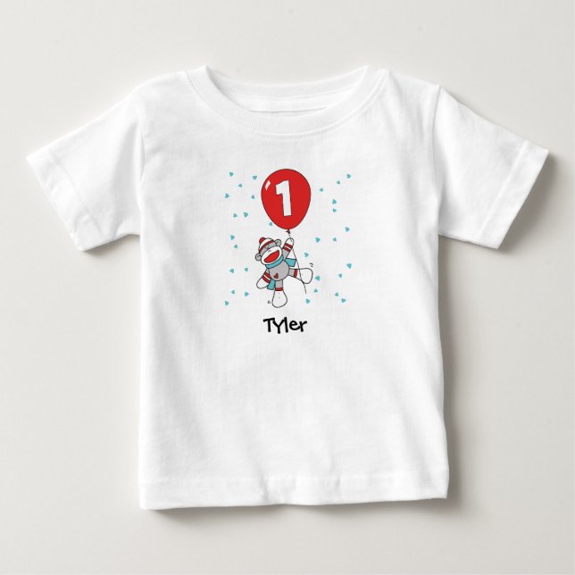 Sock Singe premier anniversaire Baby T-shirt (Devant)