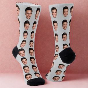 Socke mit individuellem Gesichtsmuster, füge jedes