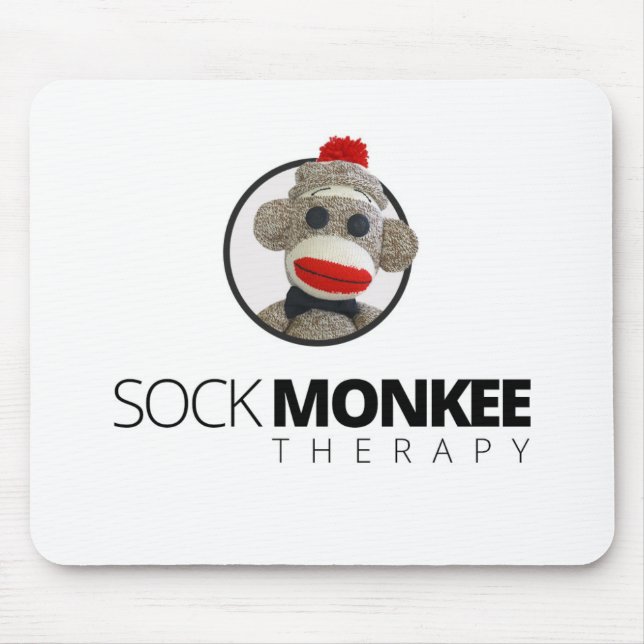 Socke Monkee Therapie - Kreis Mousepad (Vorne)