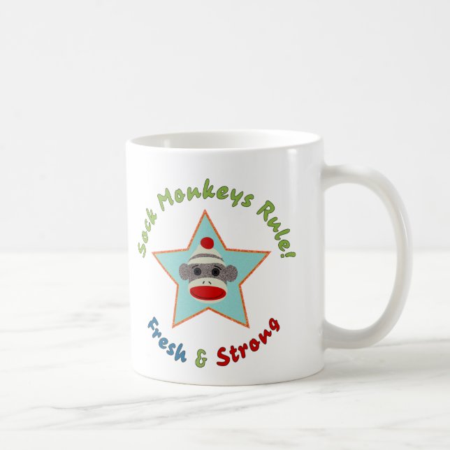 Socke Monkeys Regel! Tasse (Rechts)
