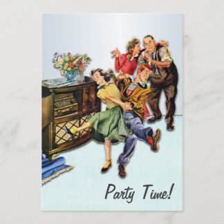 Sockeln Party Time Retro Custom Personalisiert Einladung