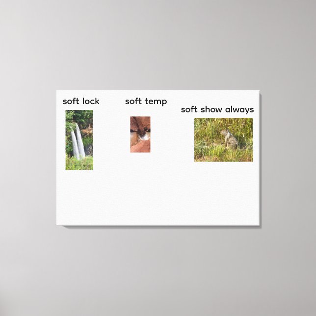 Sockelverriegelung Leinwanddruck (Vorderseite)