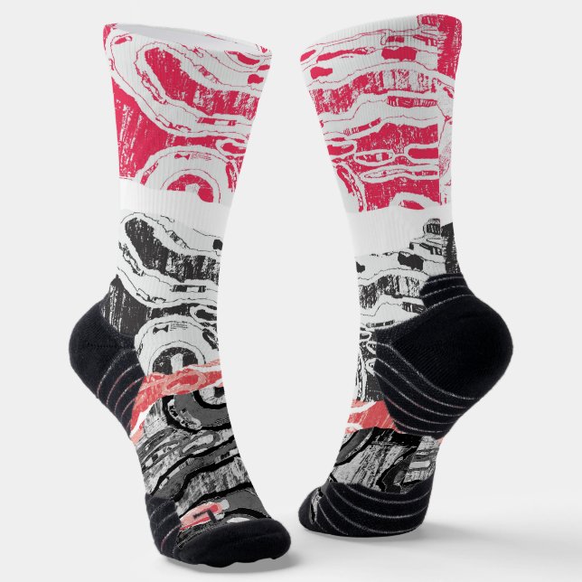 Socken – Abstract Land (Gewinkelt)