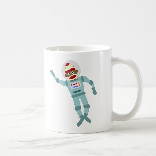 Socken-Affe-Astronaut Kaffeetasse (Rechts)