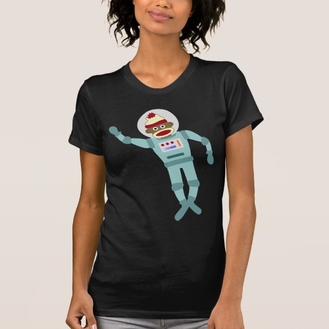 Socken-Affe-Astronaut T-Shirt (Vorderseite)