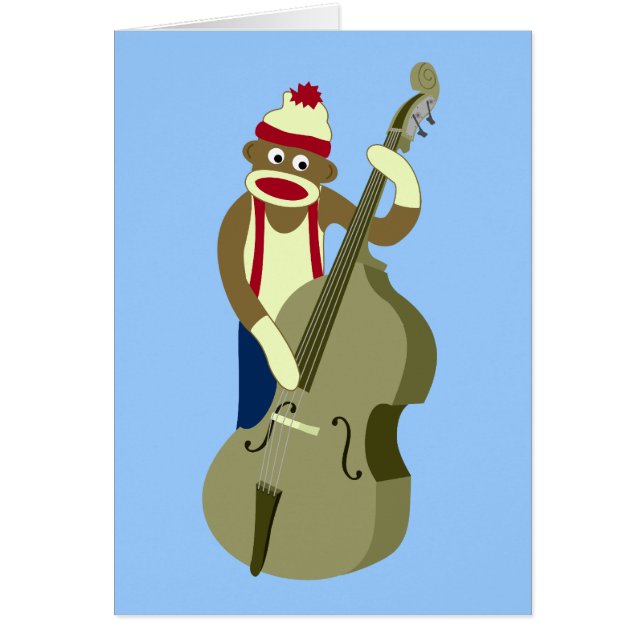 Socken-Affe-aufrechter Bass-Spieler (Vorne)