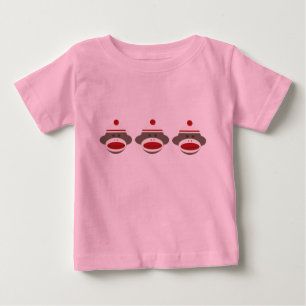 Socken-Affe Baby T-shirt