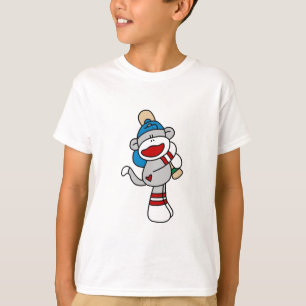 Socken-Affe-Baseball an den Schläger-T-Shirts und T-Shirt
