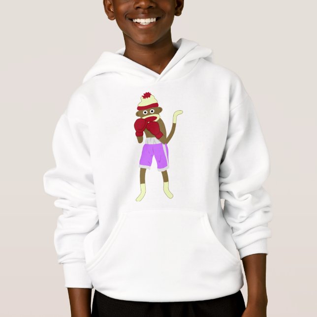 Socken-Affe-Boxer Hoodie (Vorderseite)