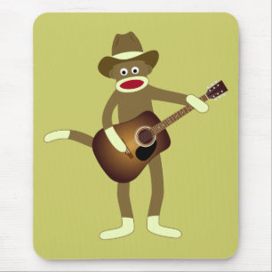 Socken-Affe-Countrymusik Mousepad
