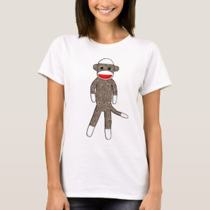 Socken-Affe-Damen-Baby - Puppe angepasst T-Shirt