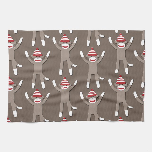 Socken-Affe-Druck Geschirrtuch (Horizontal)