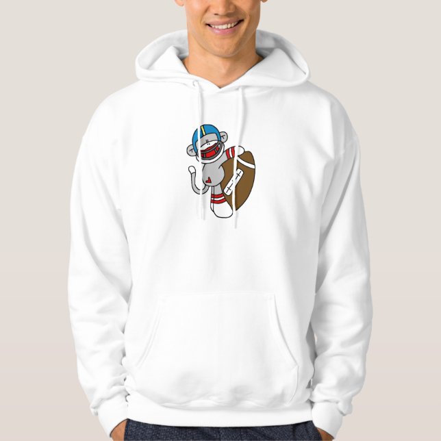 Socken-Affe-Fußball-T-Shirts und Geschenke Hoodie (Vorderseite)