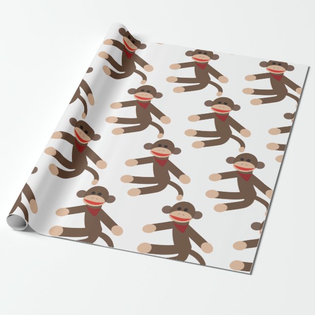 Socken-Affe Geschenkpapier (Ungerollt)