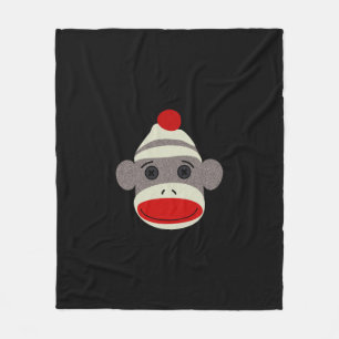 Socken-Affe-Gesicht Fleecedecke