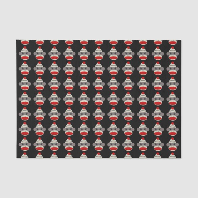 Socken-Affe-Gesicht Seidenpapier (Vorderseite)