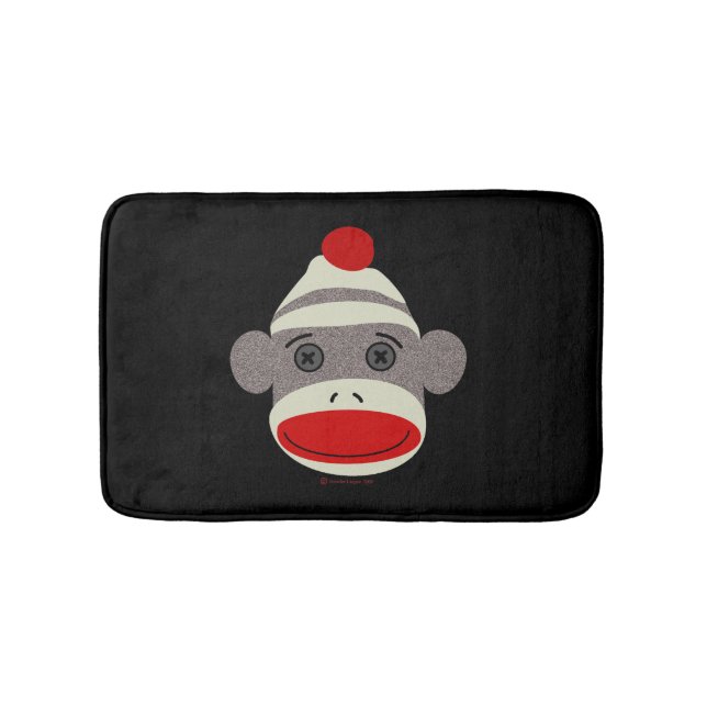 Socken-Affe-Gesichts-Bad-Matte Badematte (Vorderseite)