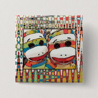 Socken-Affe-Knopf Button