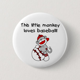 Socken-Affe-Liebe-Baseball Button