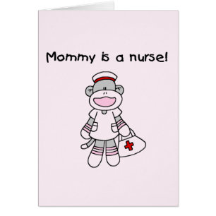 Socken-Affe-Mama-Krankenschwester-T - Shirts und