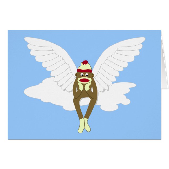 Socken-Affe-Schutzengel (Vorderseite (Horizontal))