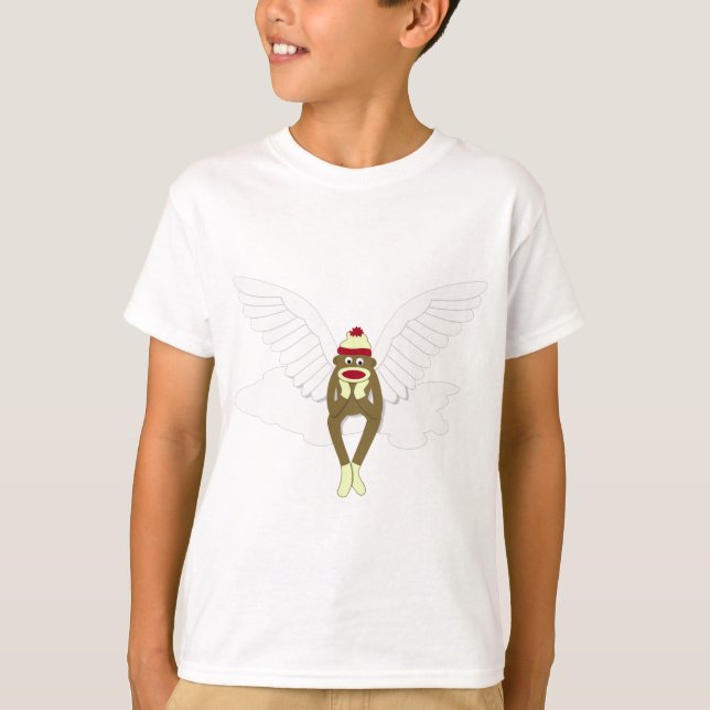Socken-Affe-Schutzengel T-Shirt (Vorderseite)