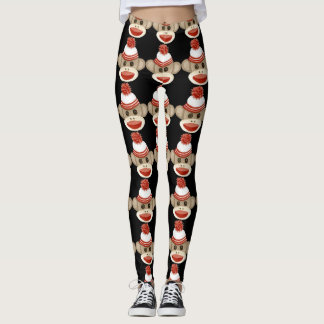 Socken-Affe-Schwarz-einzigartige Retro Leggings