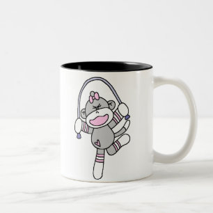 Socken-Affe-springendes Seil Zweifarbige Tasse