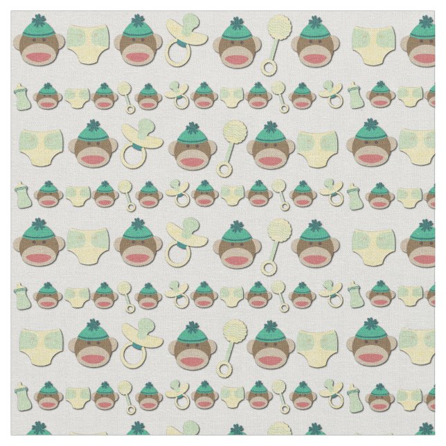 Socken-Affe Stoff (Nahaufnahme)