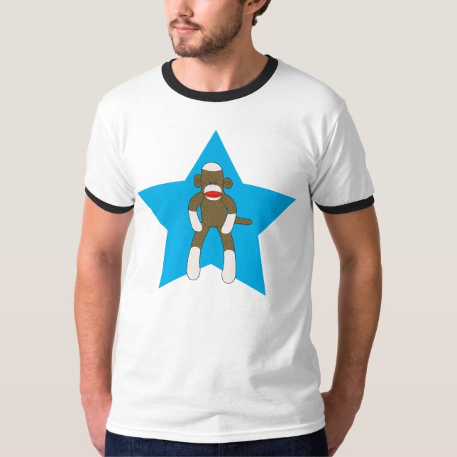 Socken-Affe-Superstern T-Shirt (Vorderseite)