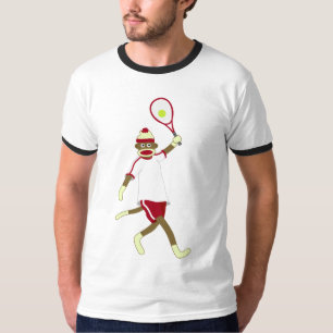 Socken-Affe-Tennis T-Shirt