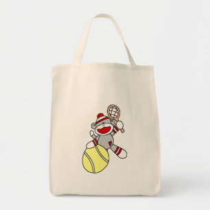 Socken-Affe-Tennis-T-Shirts und Geschenke Tragetasche