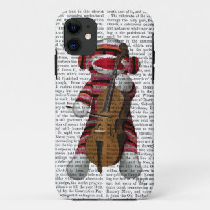 Socken-Affe und Cello iPhone 11 Hülle