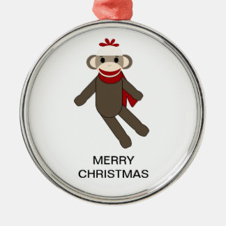 Socken-Affe-Weihnachtsverzierung Ornament Aus Metall