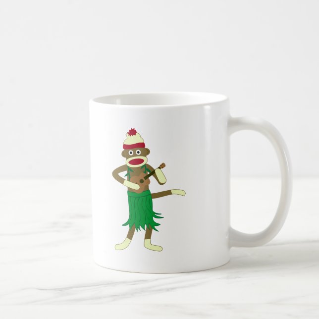 Socken-AffeUkulele Kaffeetasse (Rechts)