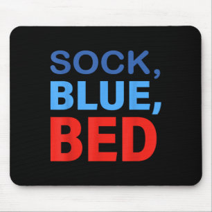 Socken Blau Bett Lustiger Spruch Zitat Männer Frau Mousepad